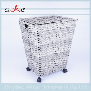 100% PE rattan woven storage bin or basket