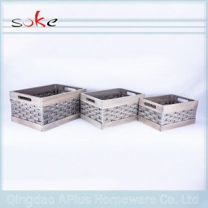 PE rattan handmade woven storage box