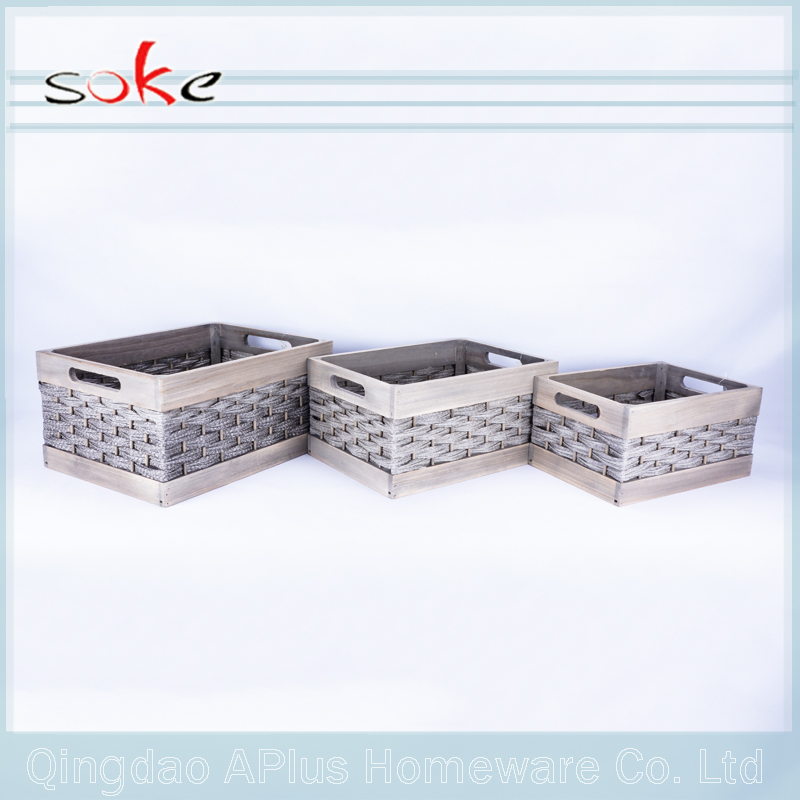 PE rattan handmade woven storage box