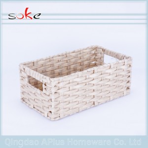 High quality 100% PE rattan woven storage basket