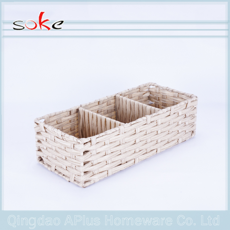 High quality 100% PE rattan woven storage basket