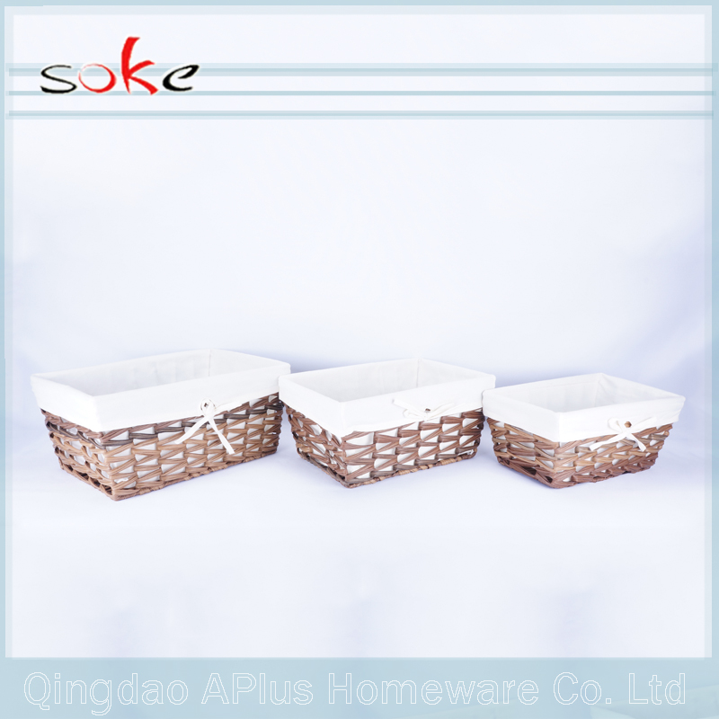 100% PE rattan woven storage basket
