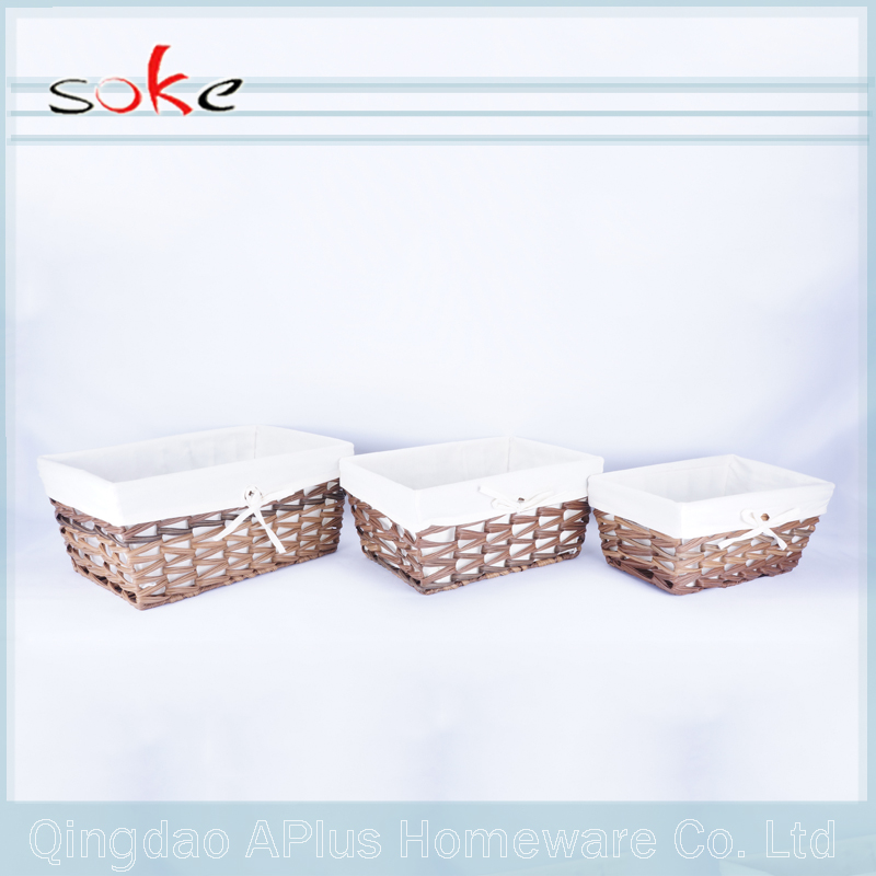 100% PE rattan woven storage basket