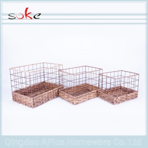 100% natural PE rattan woven storage basket