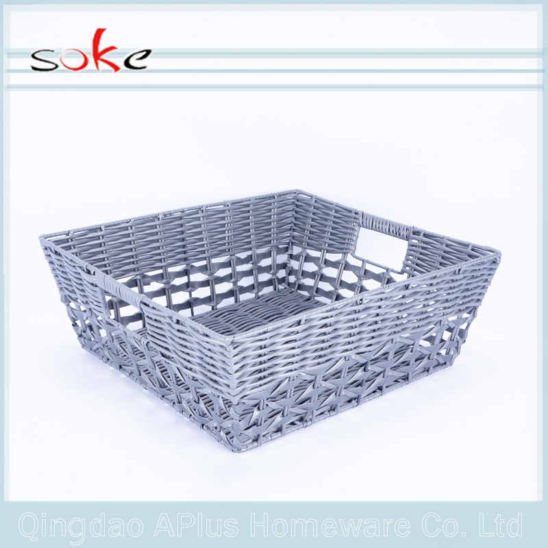 Fashionable 100% PE rattan woven storage basket