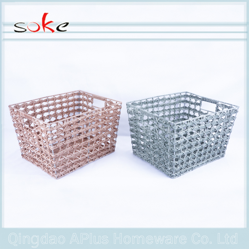 Hot sale PE rattan woven storage basket