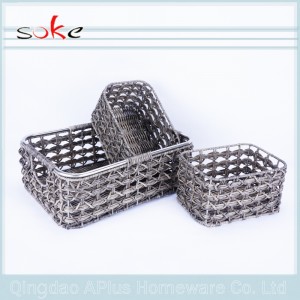 Natural PE rattan handmade woven storage basket