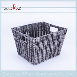 Hot sale good quality PE rattan handmade woven storage basket
