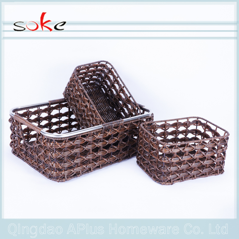 Hot sale rattan handmade woven storage basket