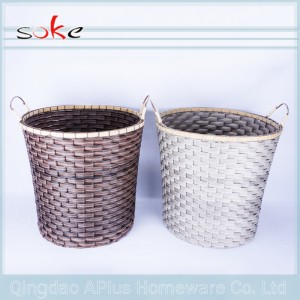 Natural PE rattan handmade woven storage