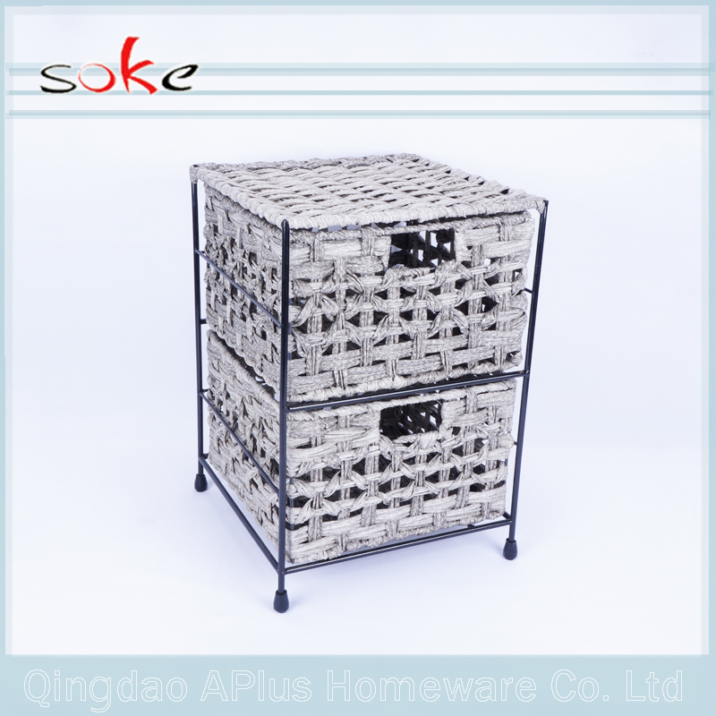 Durable PE rattan handmade woven storage bin