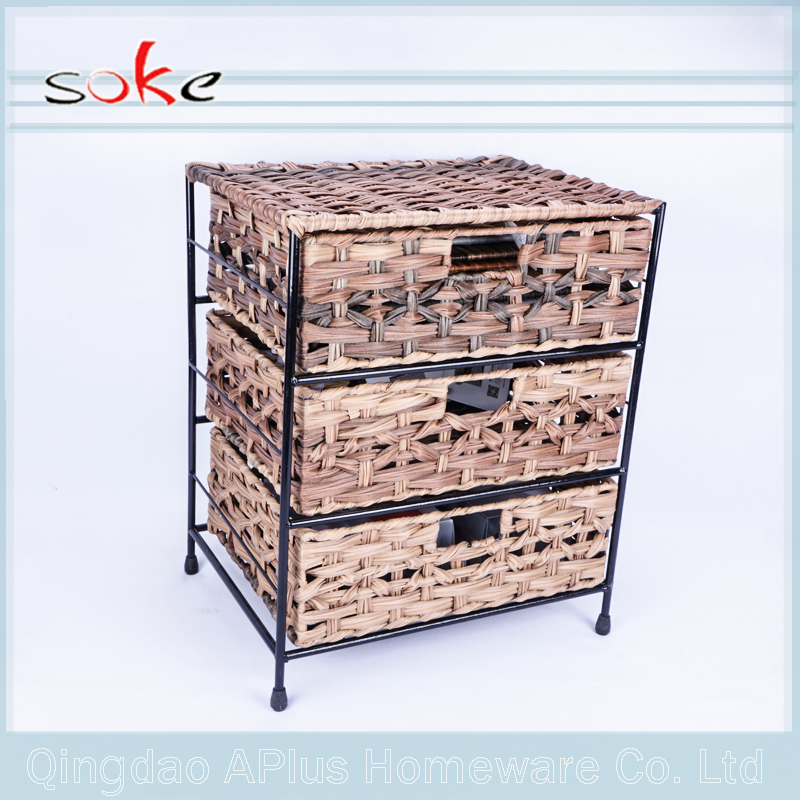Durable PE rattan handmade woven storage bin