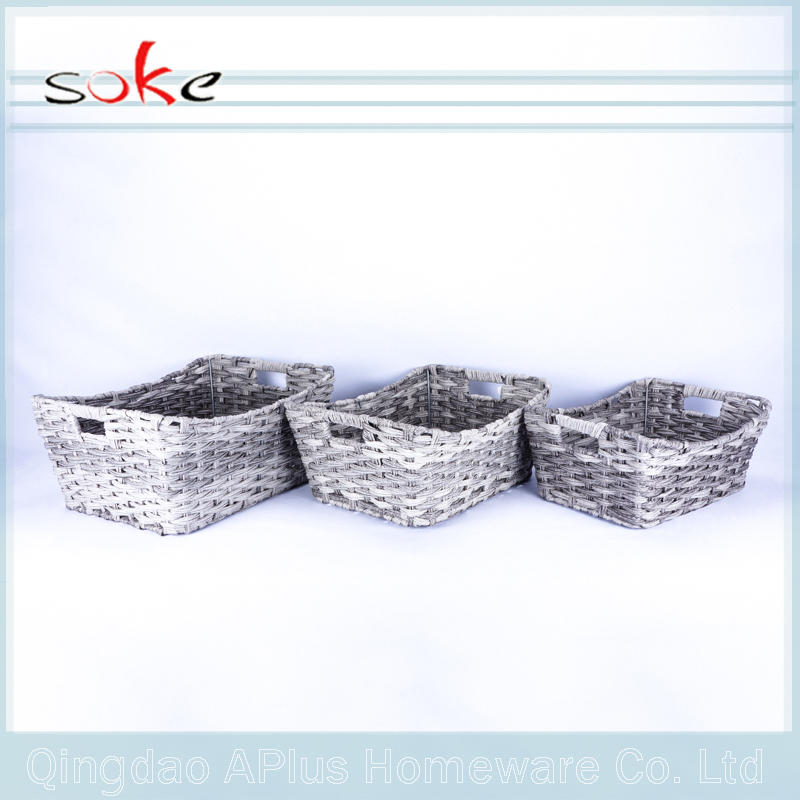 New design PE rattan woven storage basket