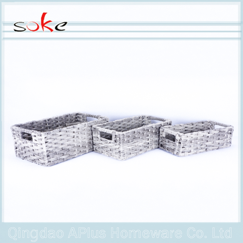 New design PE rattan woven storage basket