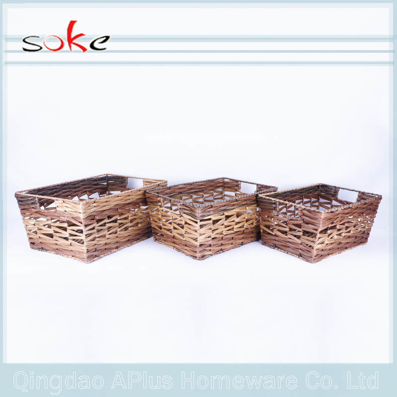 New design PE rattan woven storage basket