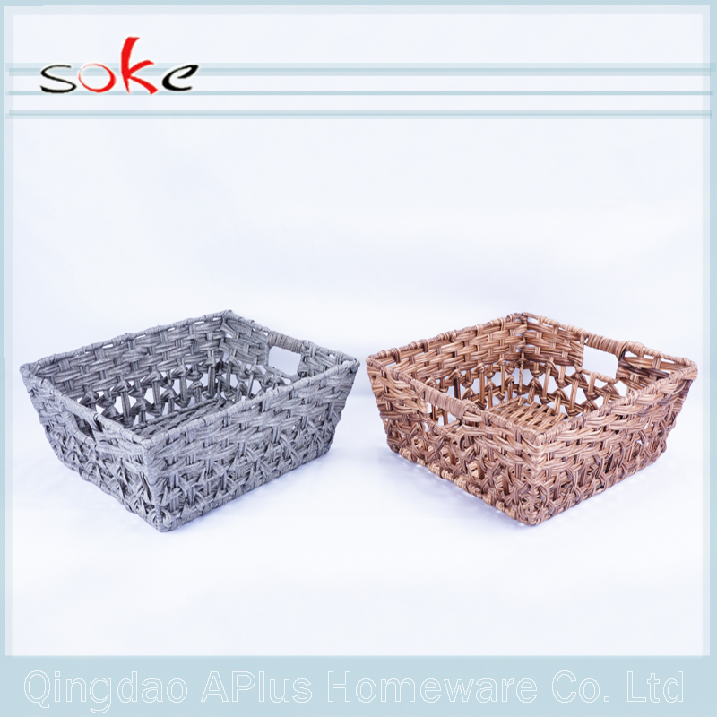 PE rattan woven storage basket toy storage