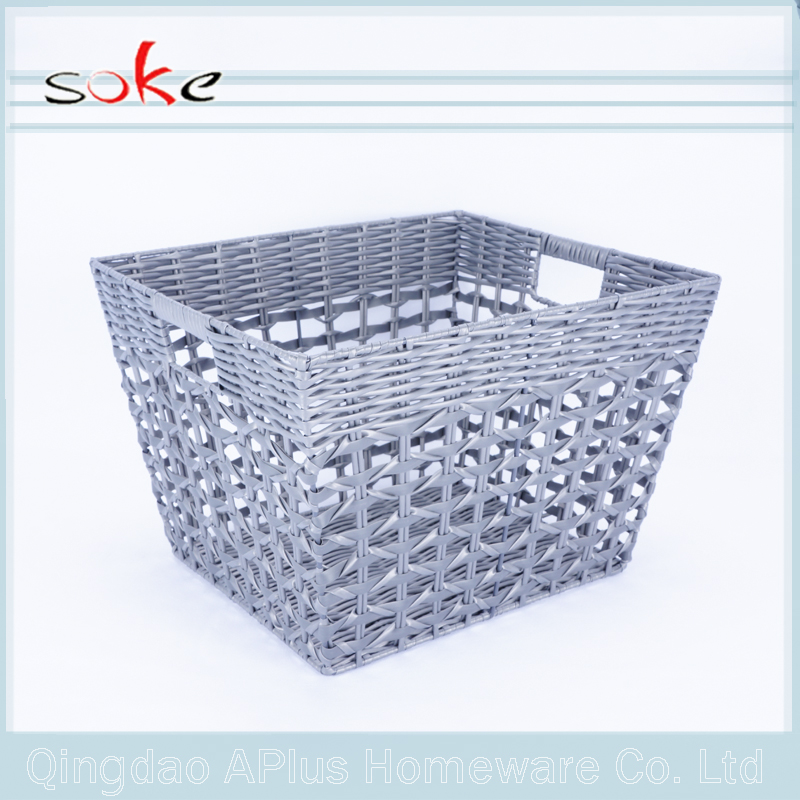 Healthy materials PE rattan woven storage basket