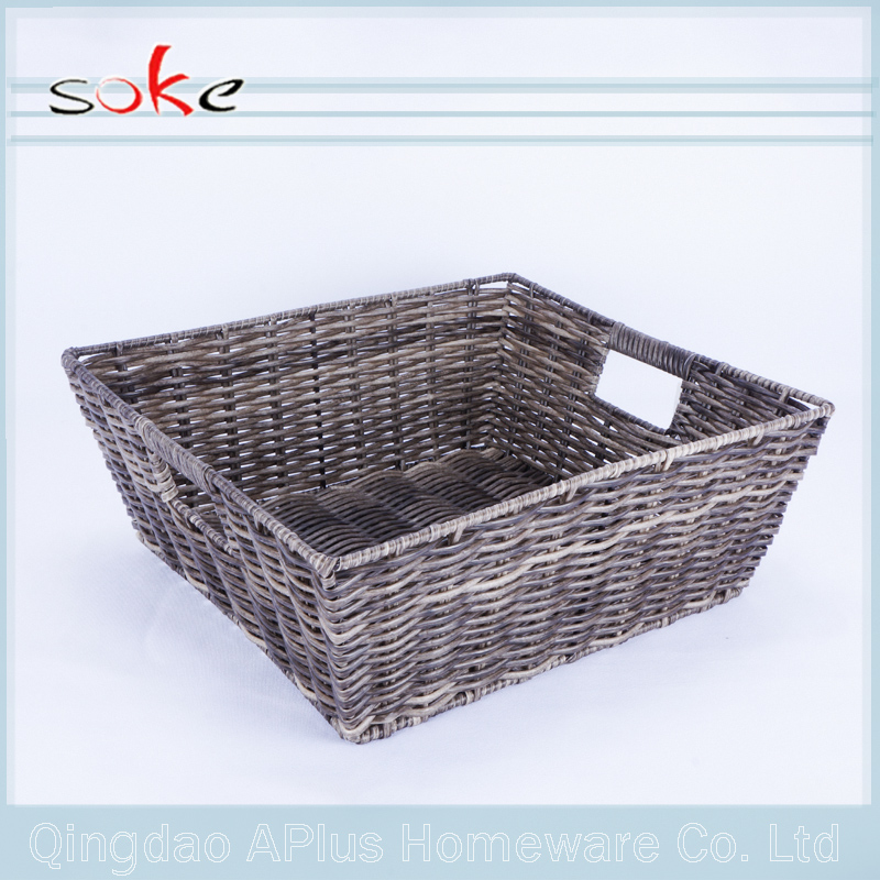 Best quality PE rattan woven storage basket