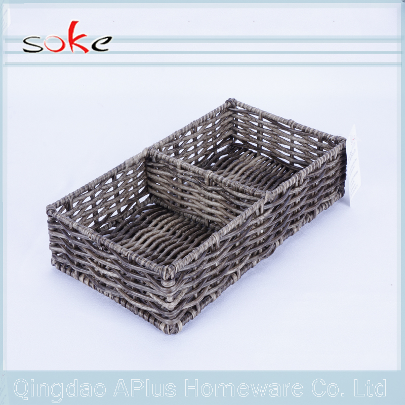 Best quality PE rattan woven storage basket