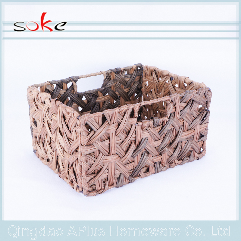 wicker stackable rattan knitting storage basket