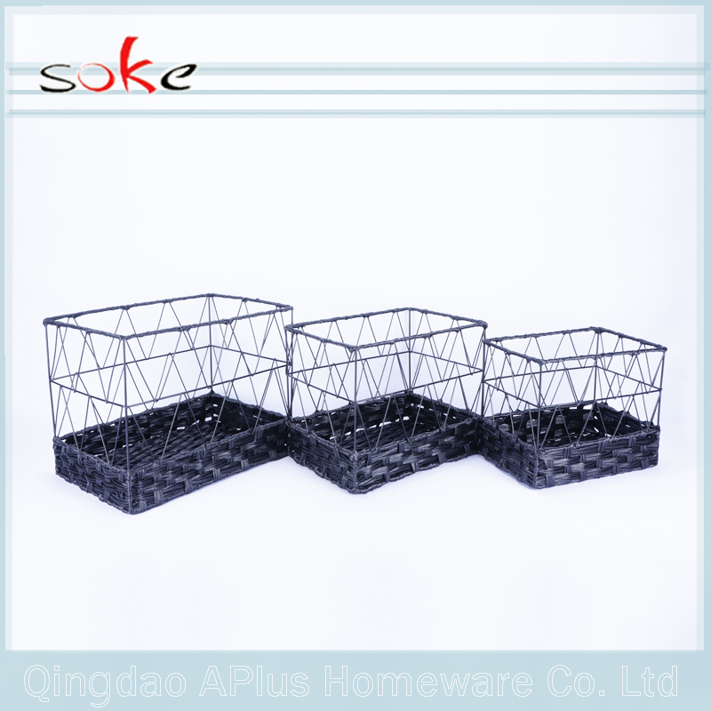New Style PP Plastic Rattan/Wicker Storage Basket