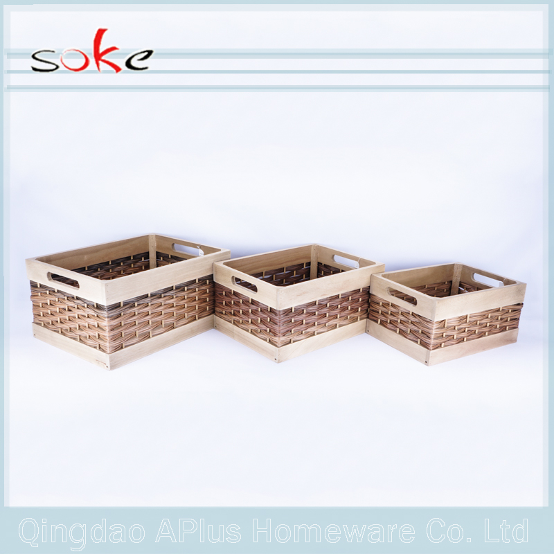 handmade wholesale woven pp rattan storage basket